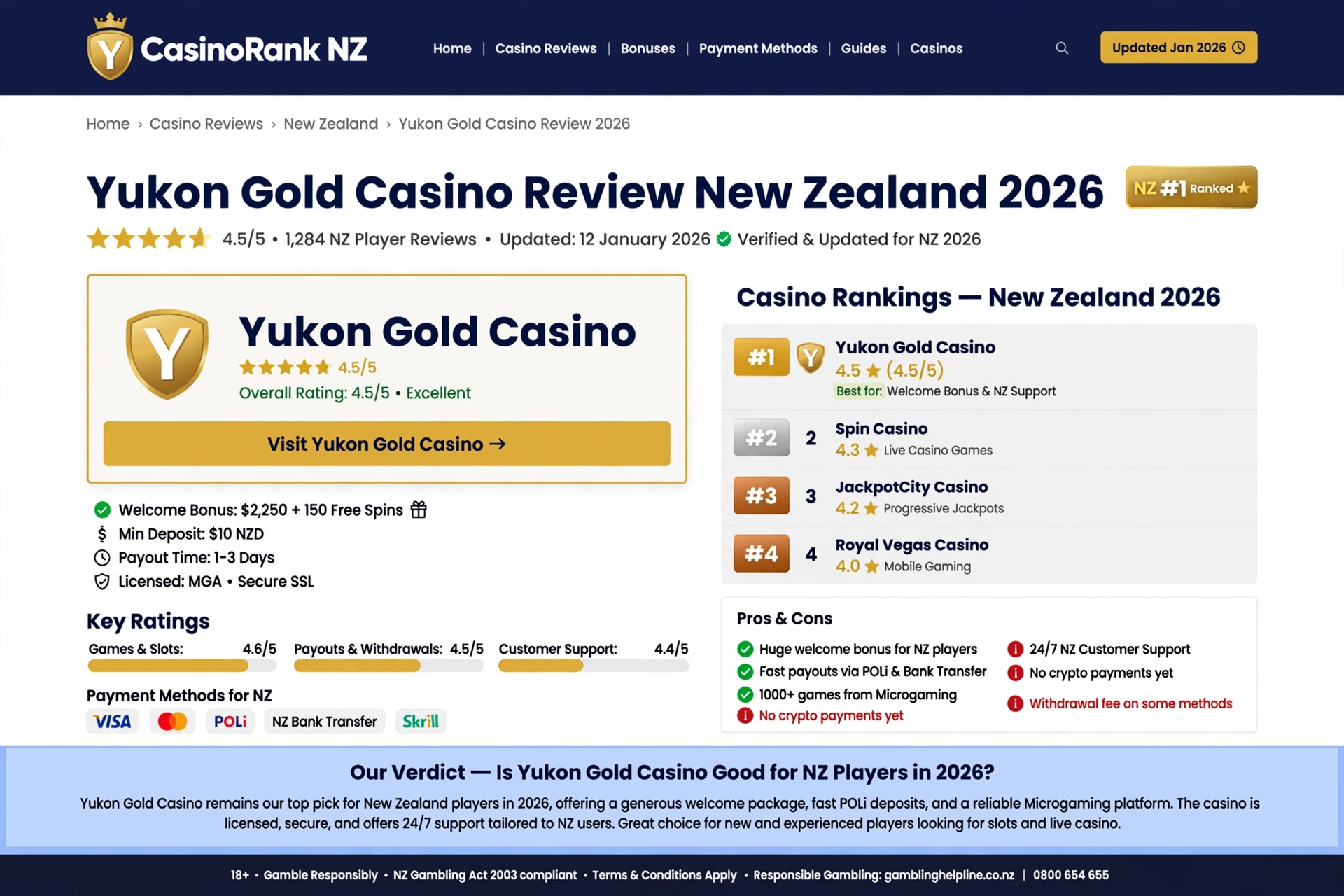 Yukon gold casino review new zealand 2026 — Honest NZ Player Guide, Bonuses & Features